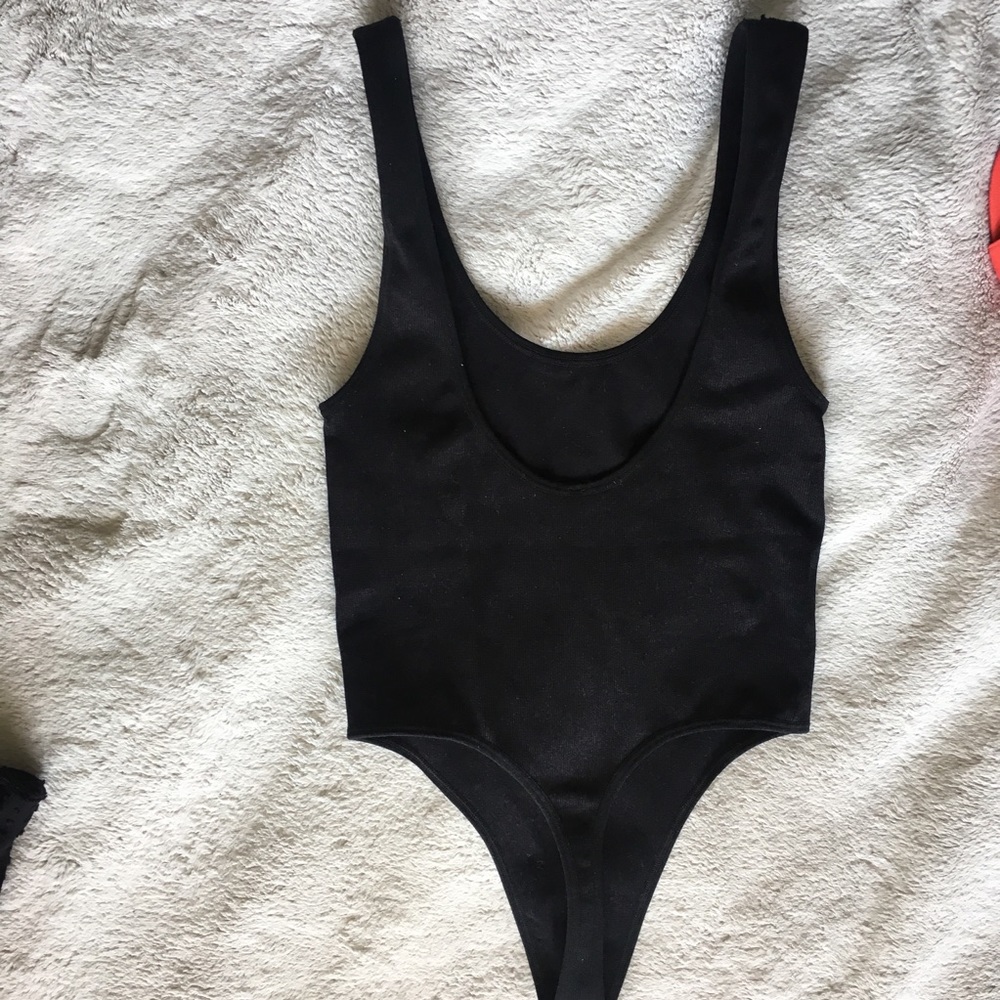 Ribbed thong bodysuit